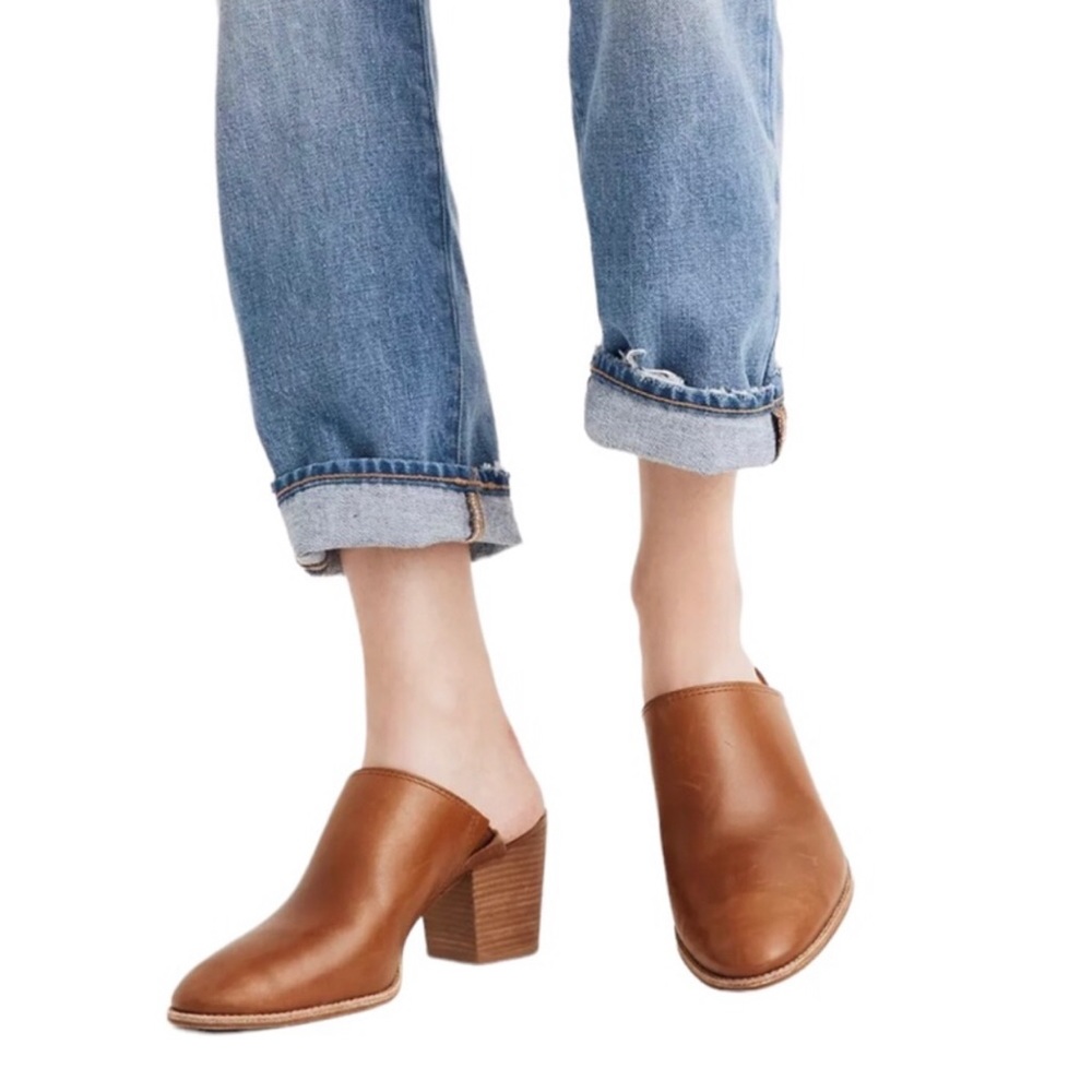 Madewell The Harper Mule in English Saddle Leather Size 7.5